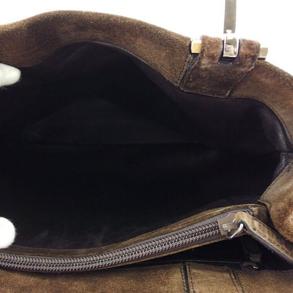 GUCCI Tote Bag Bit Motif Handle Suede Auth Used T19005 - Picture 3 of 8